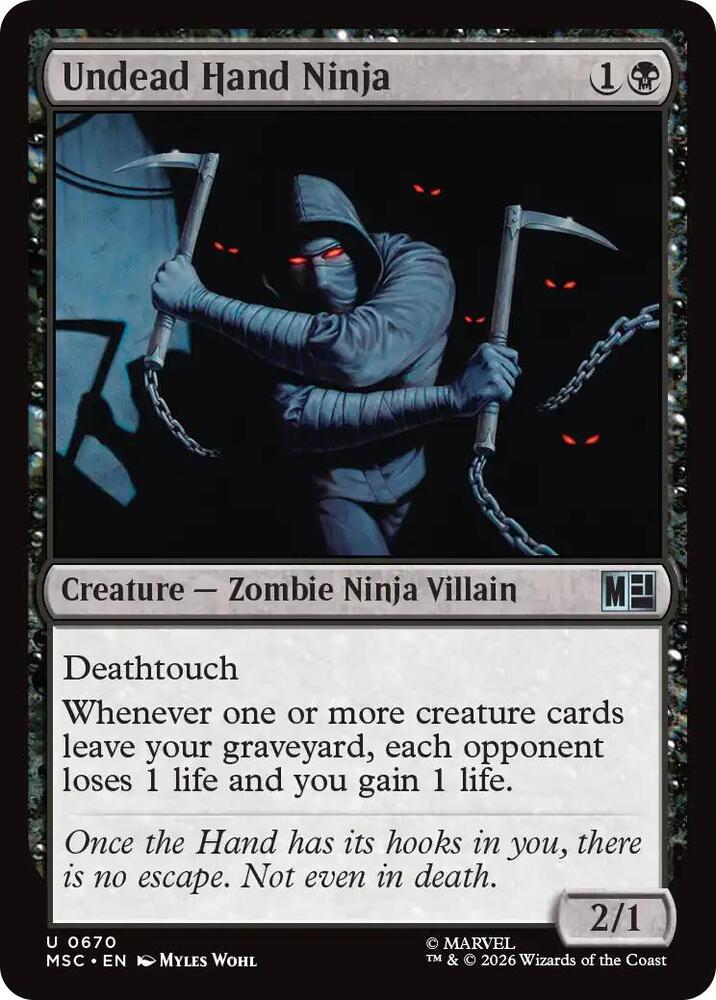 Undead Hand Ninja 670 (Commander: Marvel Super Heroes) - Foil