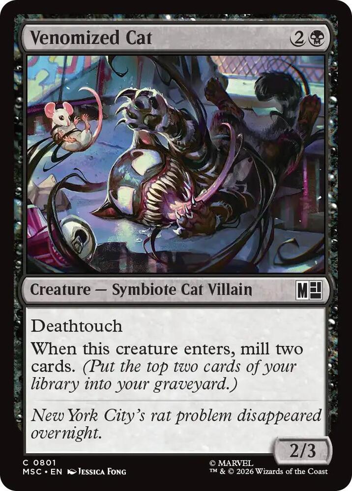 Venomized Cat 801 (Commander: Marvel Super Heroes) - Foil