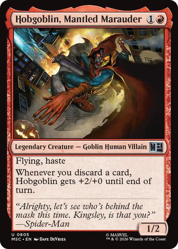 Hobgoblin, Mantled Marauder 805 (Commander: Marvel Super Heroes) - Foil