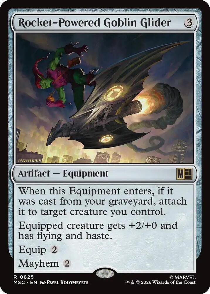 Rocket-Powered Goblin Glider 825 (Commander: Marvel Super Heroes) - Foil