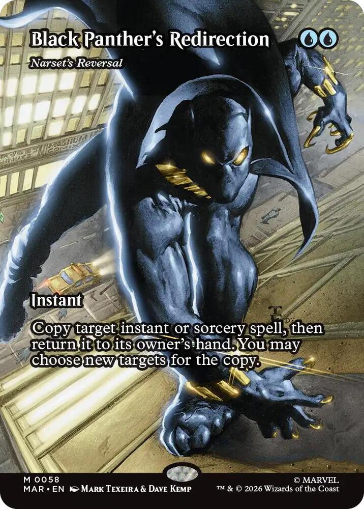 Black Panther's Redirection // Narset's Reversal 58 (Marvel Universe Eternal-Legal) - Borderless