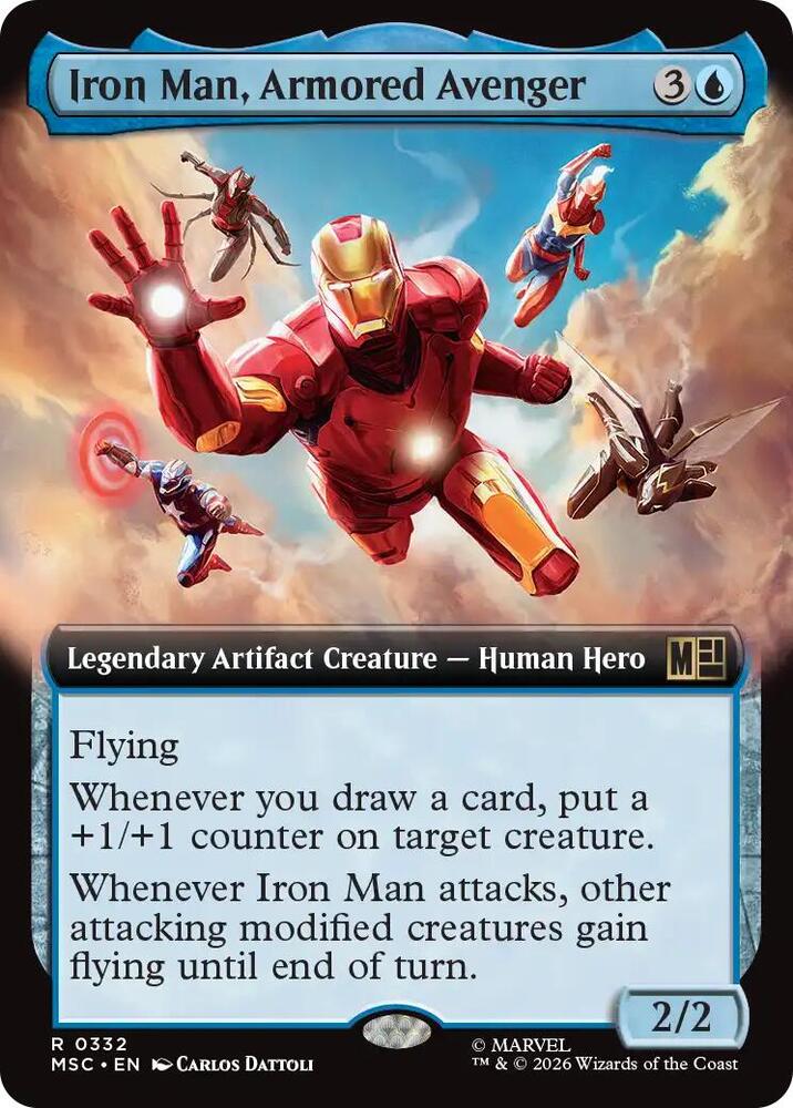 Iron Man Armored Avenger Extended Art 332 (Commander: Marvel Super Heroes) - Extended Art