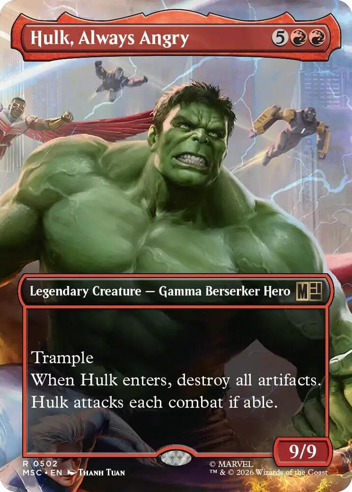 Hulk, Always Angry 502 (Commander: Marvel Super Heroes) - Borderless