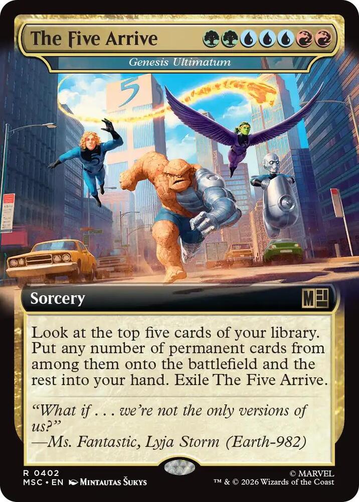 The Five Arrive Genesis Ultimatum Extended Art 402 (Commander: Marvel Super Heroes) - Extended Art
