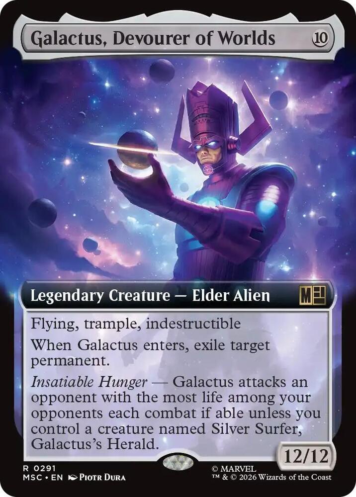 Galactus Devourer of Worlds Extended Art 291 (Commander: Marvel Super Heroes) - Extended Art