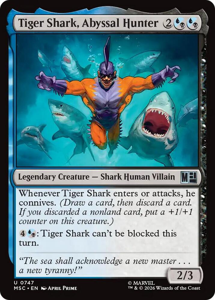 Tiger Shark, Abyssal Hunter 747 (Commander: Marvel Super Heroes) - Foil