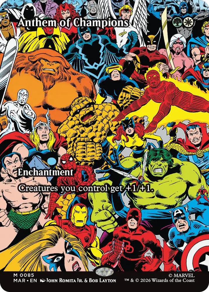 Anthem of Champions 85 (Marvel Universe Eternal-Legal) - Borderless Foil
