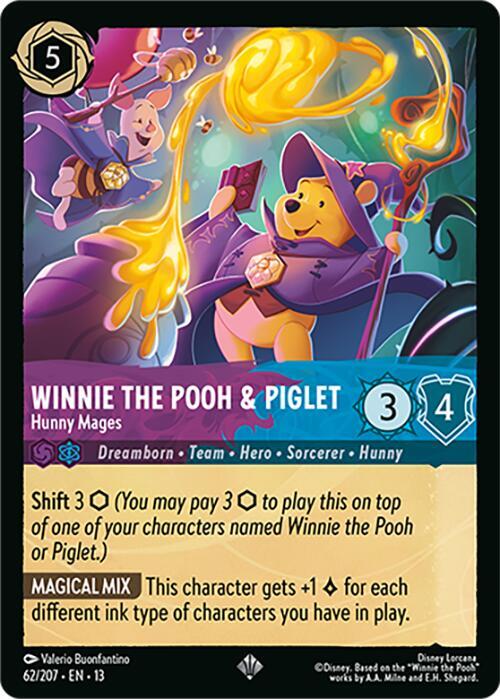 Winnie the Pooh and Piglet, Hunny Mages 62/204 (Attack of the Vine!) - Cold Foil