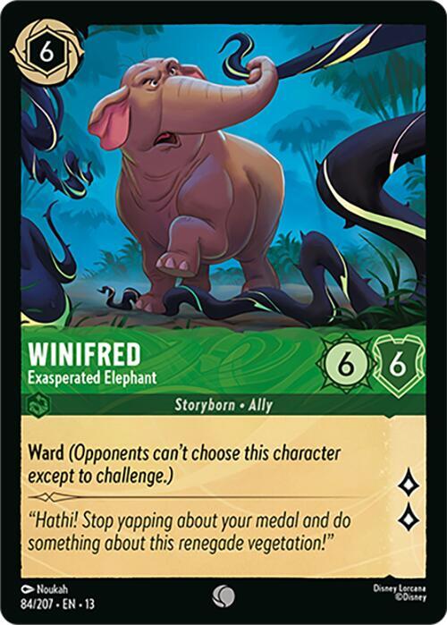 Winifred, Exasperated Elephant 84/204 (Attack of the Vine!) - Cold Foil