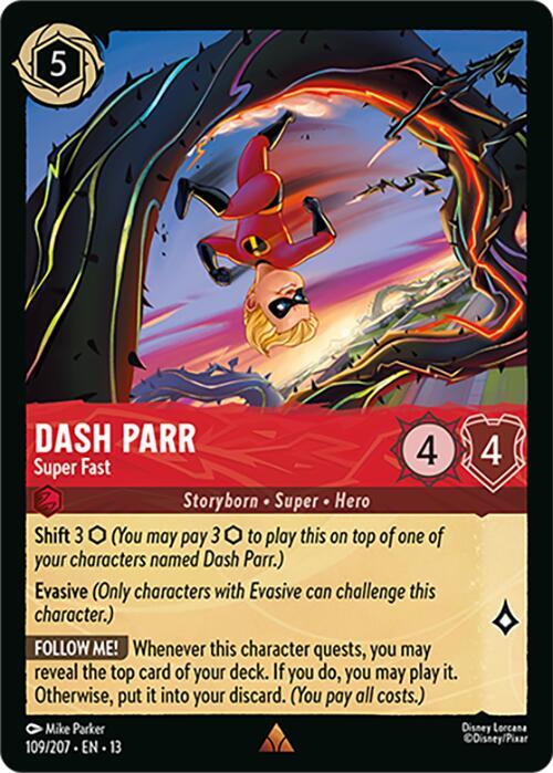 Dash Parr, Super Fast 109/204 (Attack of the Vine!) - Cold Foil