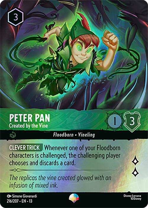 Peter Pan, Created by the Vine 216/204 (Attack of the Vine!) - Holofoil