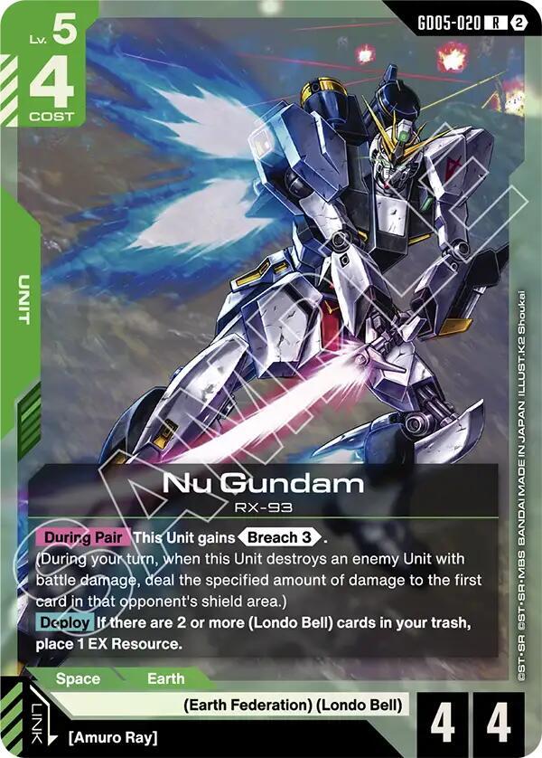 Nu Gundam GD05-020 (Freedom Ascension) - Holofoil