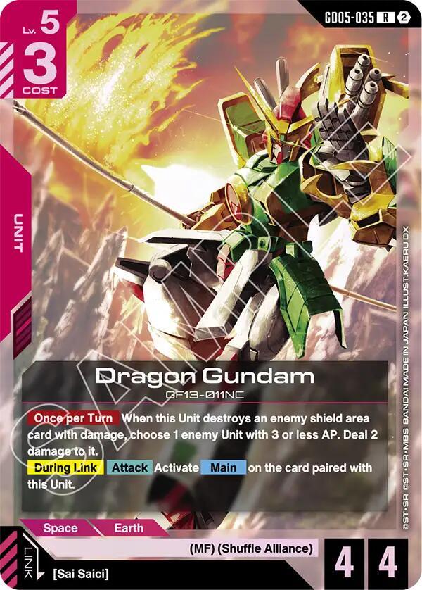 Dragon Gundam GD05-035 (Freedom Ascension) - Holofoil