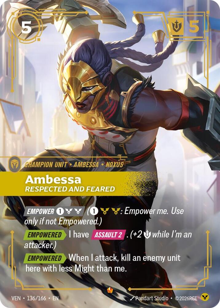 Ambessa - Respected and Feared 136/166 (Vendetta) - Foil