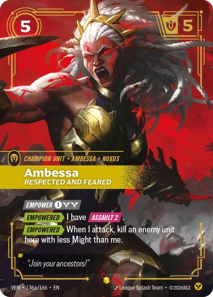 Ambessa - Respected and Feared 136a/166 (Vendetta) - Foil