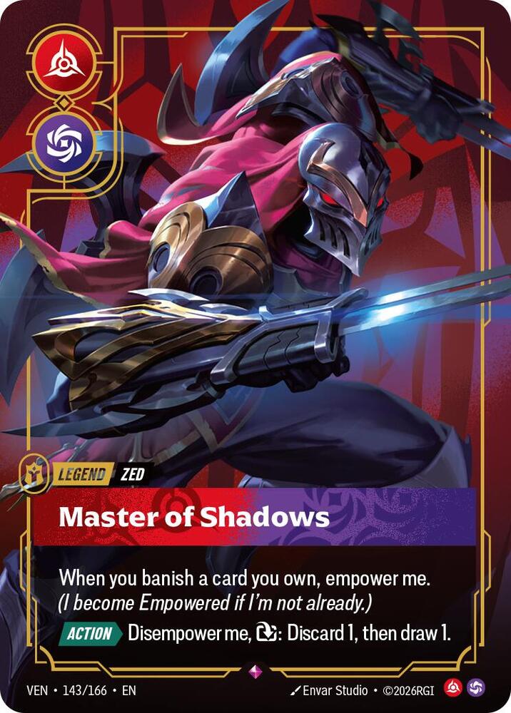 Zed - Master of Shadows 143/166 (Vendetta) - Foil