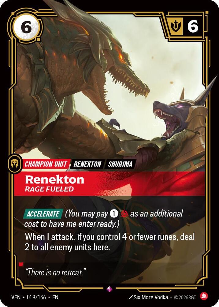Renekton - Rage Fueled 019/166 (Vendetta) - Foil