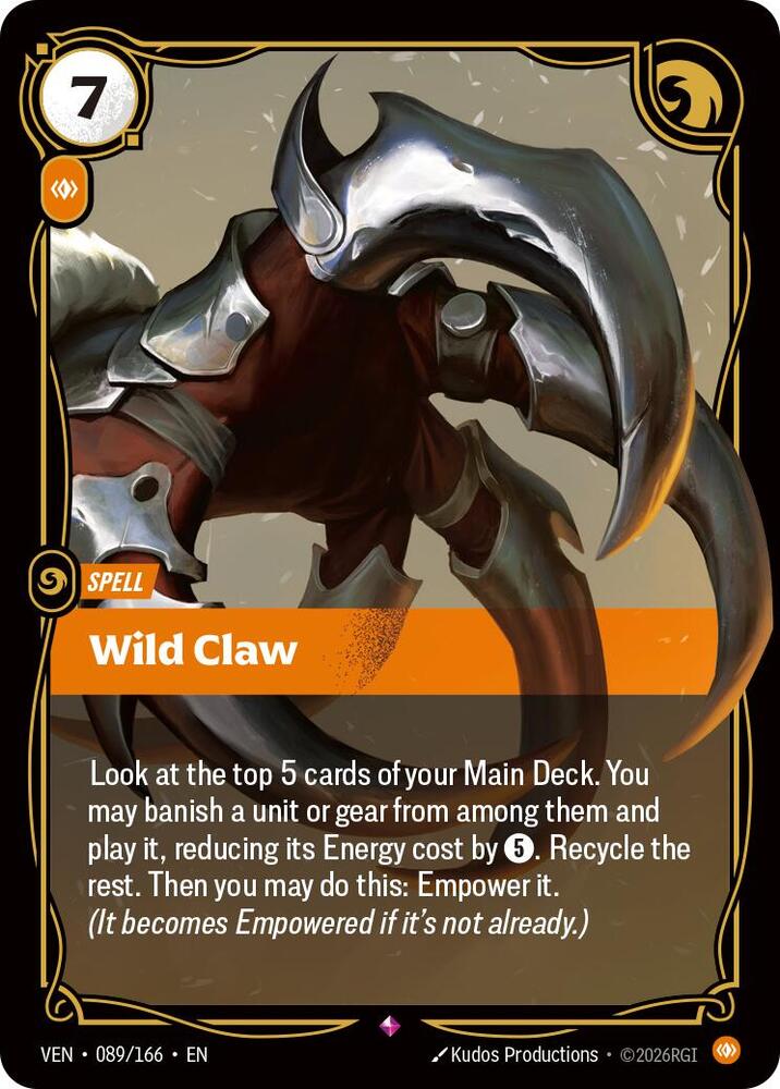 Wild Claw 089/166 (Vendetta) - Foil