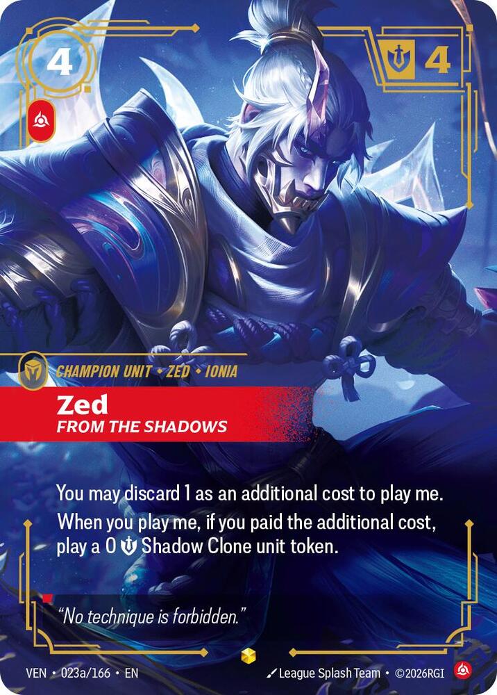 Zed - From the Shadows 023a/166 (Vendetta) - Foil
