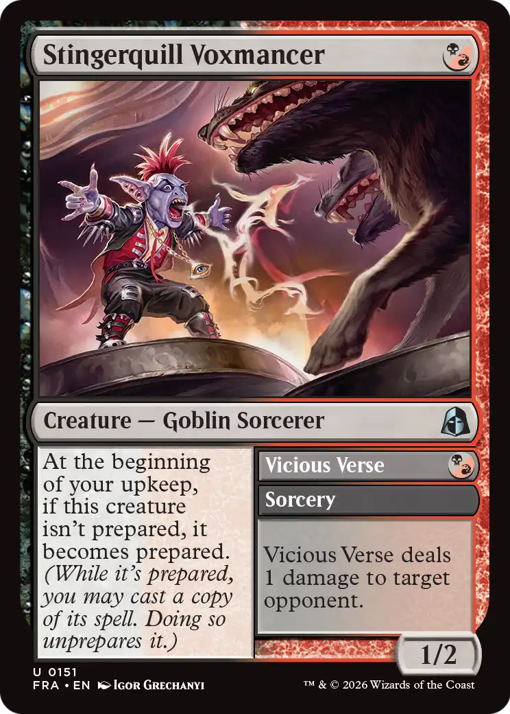 Stingerquill Voxmancer // Vicious Verse 151 (Reality Fracture) - Foil