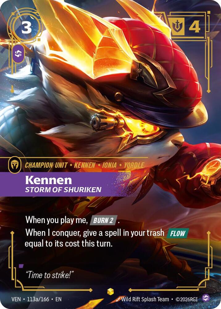 Kennen - Storm of Shuriken 113a/166 (Vendetta) - Foil