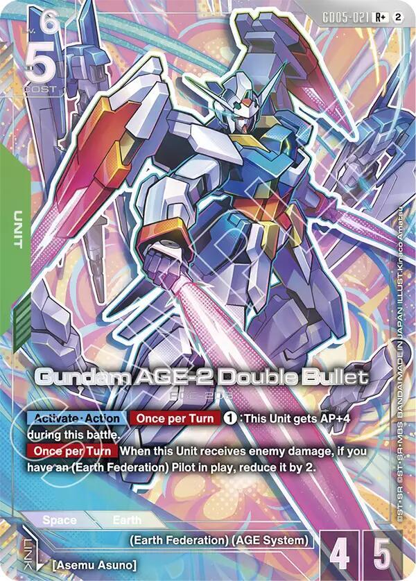 Gundam AGE-2 Double Bullet GD05-021 (Freedom Ascension) - Holofoil
