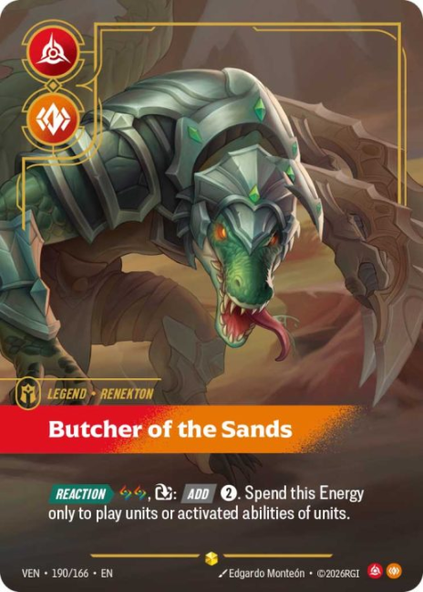 Renekton - Butcher of the Sands 190/166 (Vendetta) - Foil