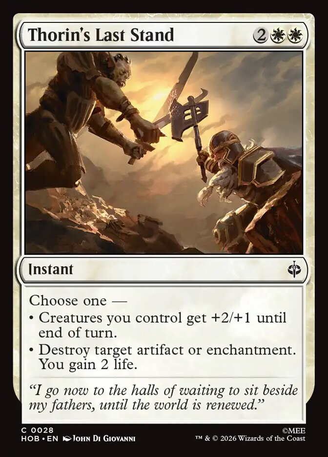 Thorin's Last Stand 28 (The Hobbit) - Foil
