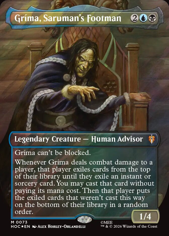 Gríma, Saruman's Footman 73 (The Hobbit: Eternal-Legal) - Borderless Surge Foil