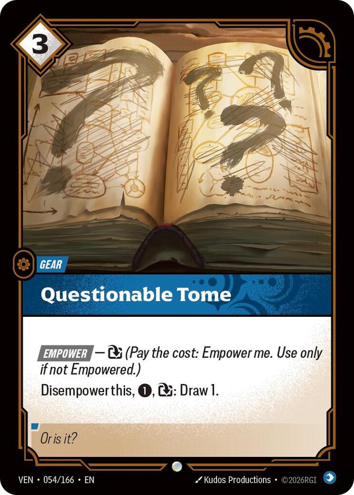 Questionable Tome 054/166 (Vendetta) - Foil