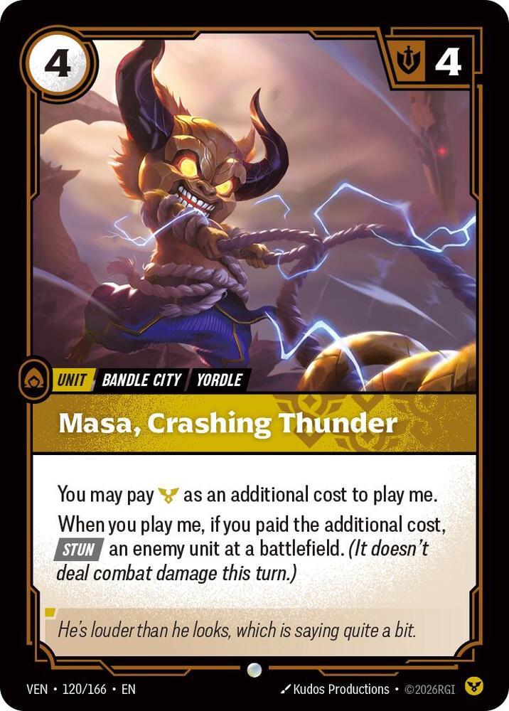 Masa Crashing Thunder 120/166 (Vendetta) - Foil