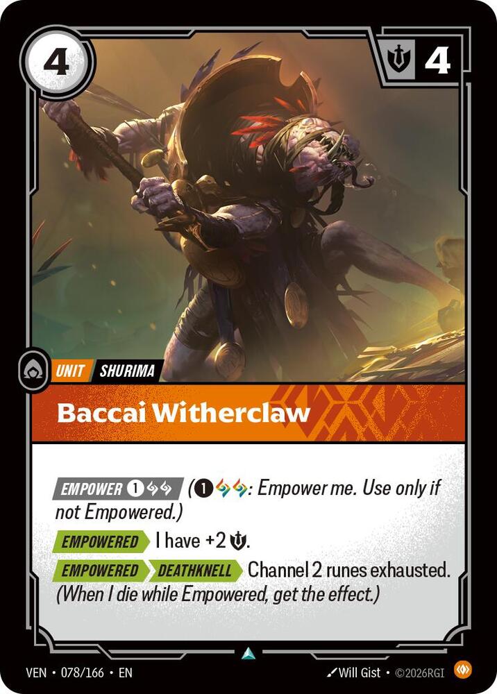 Baccai Witherclaw 078/166 (Vendetta) - Foil