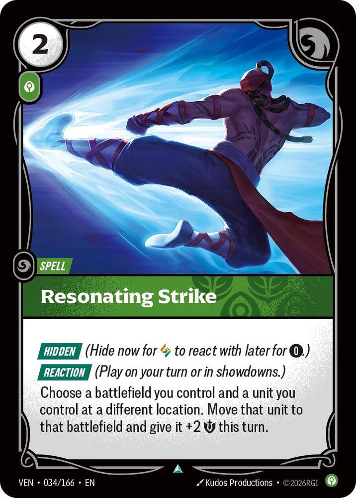 Resonating Strike 034/166 (Vendetta) - Foil