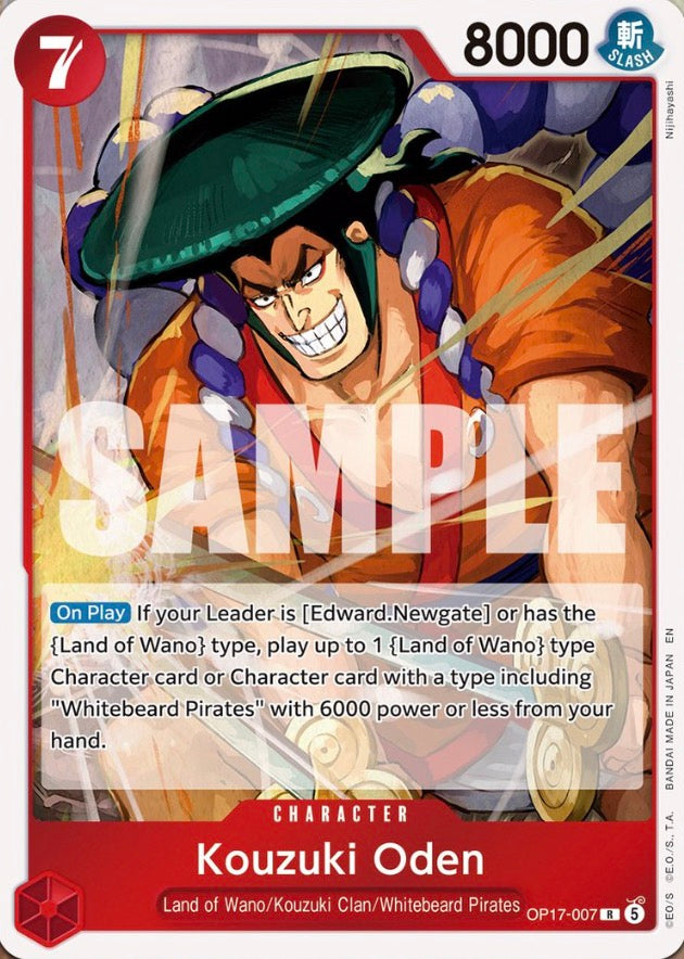 Kouzuki Oden OP17-007 (The World's Strongest Warriors) - Foil