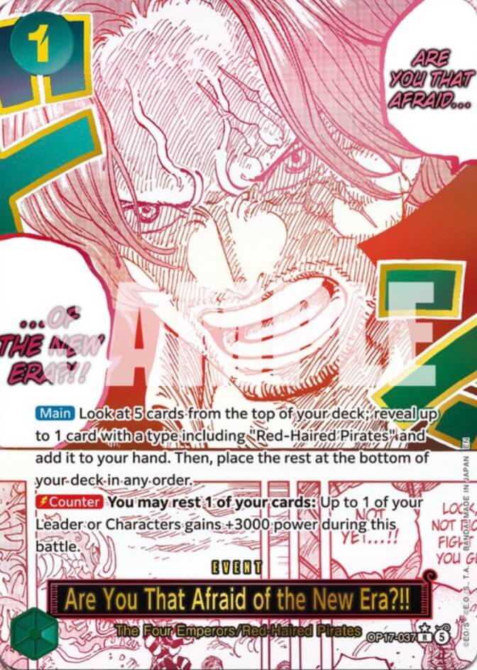 Are You That Afraid of the New Era?!! OP17-037 (The World's Strongest Warriors) - Alternate Art Foil