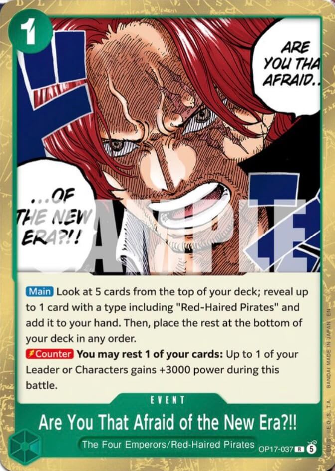 Are You That Afraid of the New Era?!! OP17-037 (The World's Strongest Warriors) - Foil