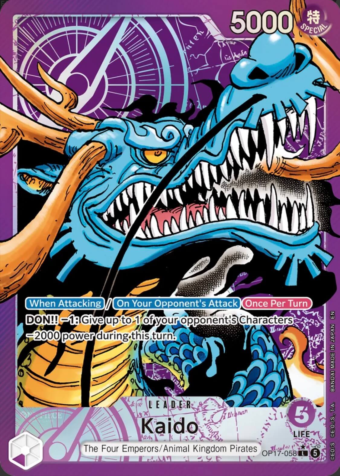 Kaido OP17-058 (The World's Strongest Warriors) - Alternate Art Foil