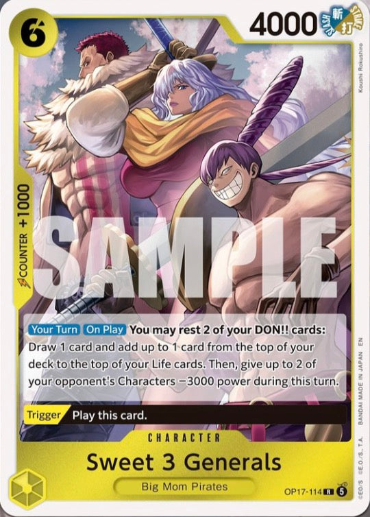 Sweet 3 Generals OP17-114 (The World's Strongest Warriors) - Foil