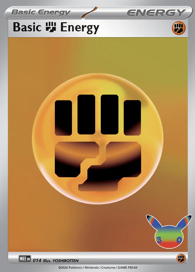 Basic Fighting Energy 014 (MEE: Mega Evolution Energies) - Holofoil
