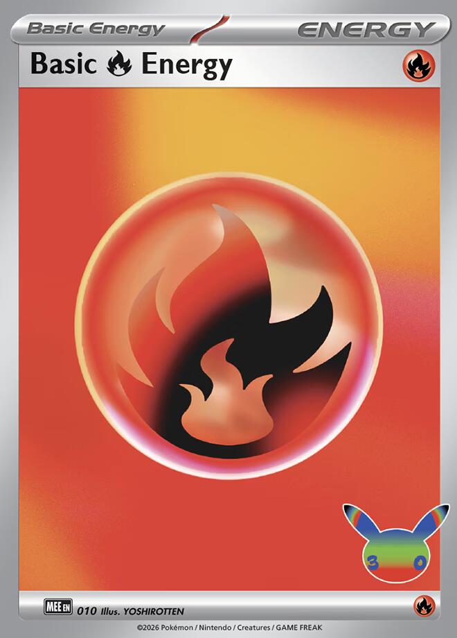 Basic Fire Energy 010 (MEE: Mega Evolution Energies) - Holofoil