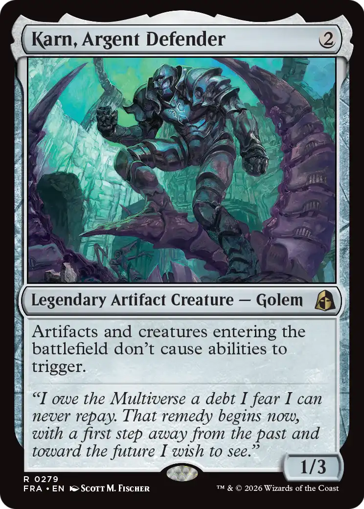 Karn, Argent Defender 279 (Reality Fracture) - Foil