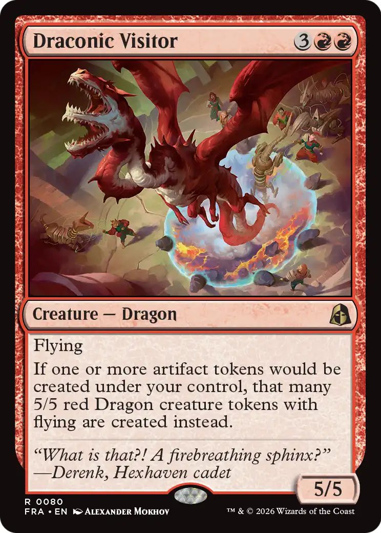 Draconic Visitor 80 (Reality Fracture) - Foil