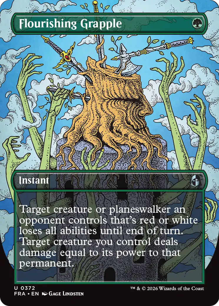 Flourishing Grapple 372 (Reality Fracture) - Borderless Foil
