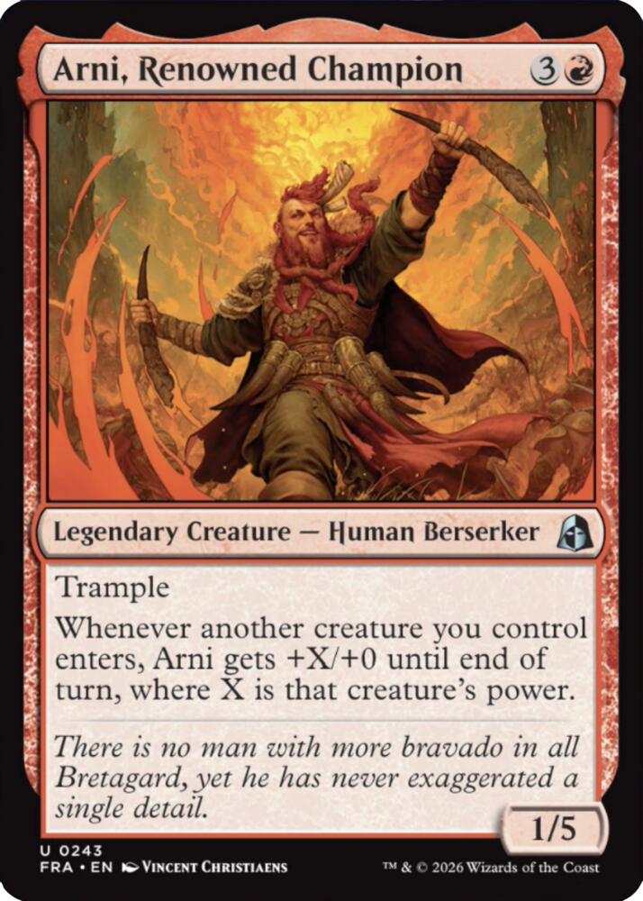 Arni, Renowned Champion 243 (Reality Fracture)