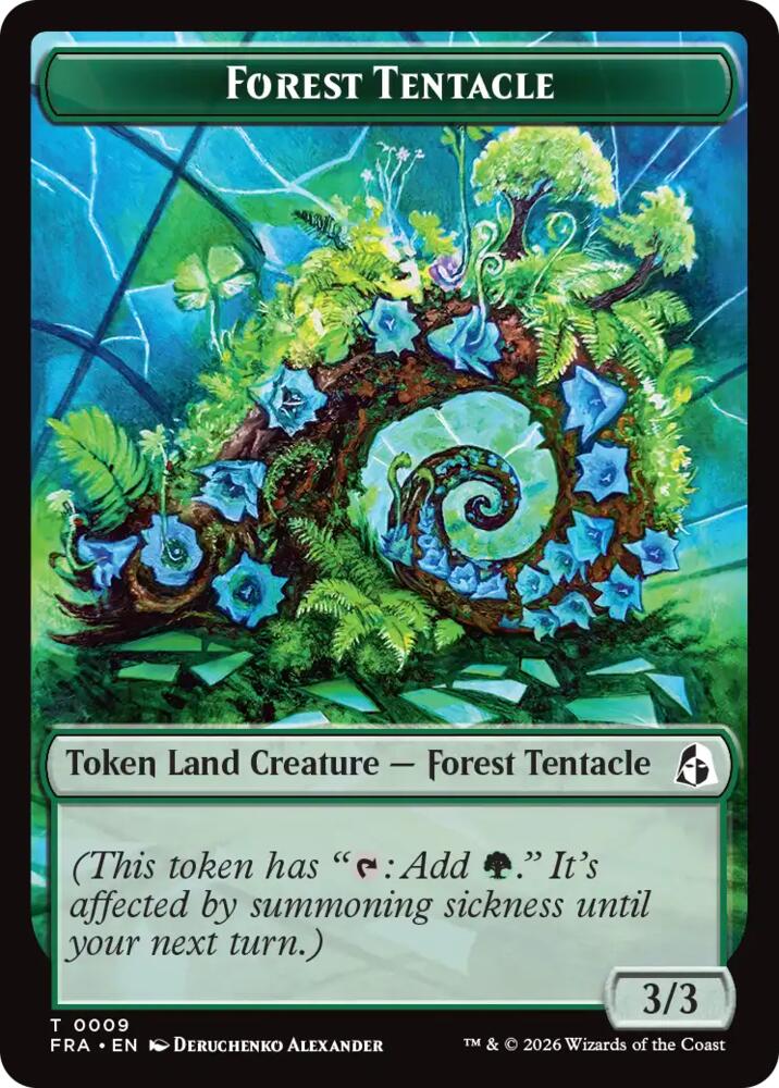 Forest Tentacle Beast Double Sided Token 9 // 8 (Reality Fracture)