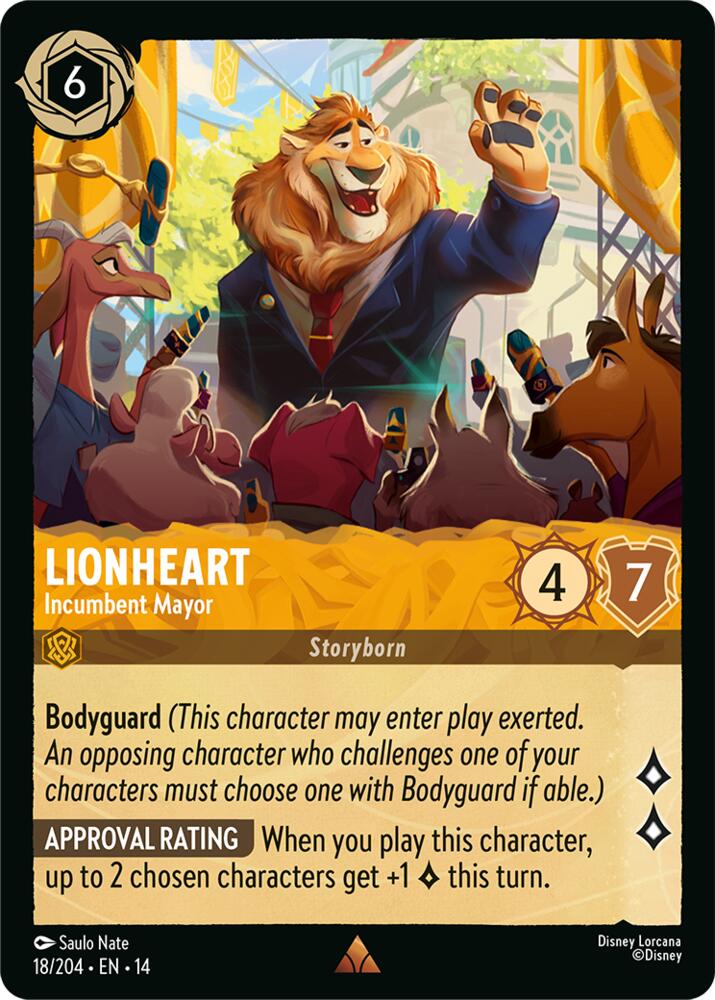 Lionheart, Incumbent Mayor 18/204 (Hyperia City)