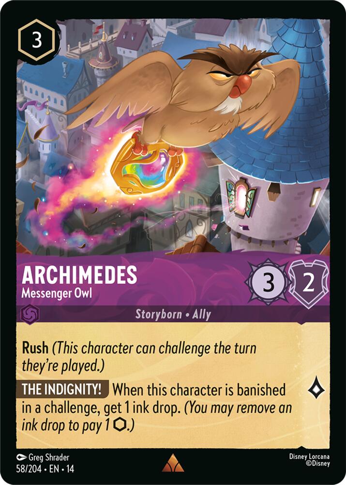 Archimedes, Messenger Owl 58/204 (Hyperia City)