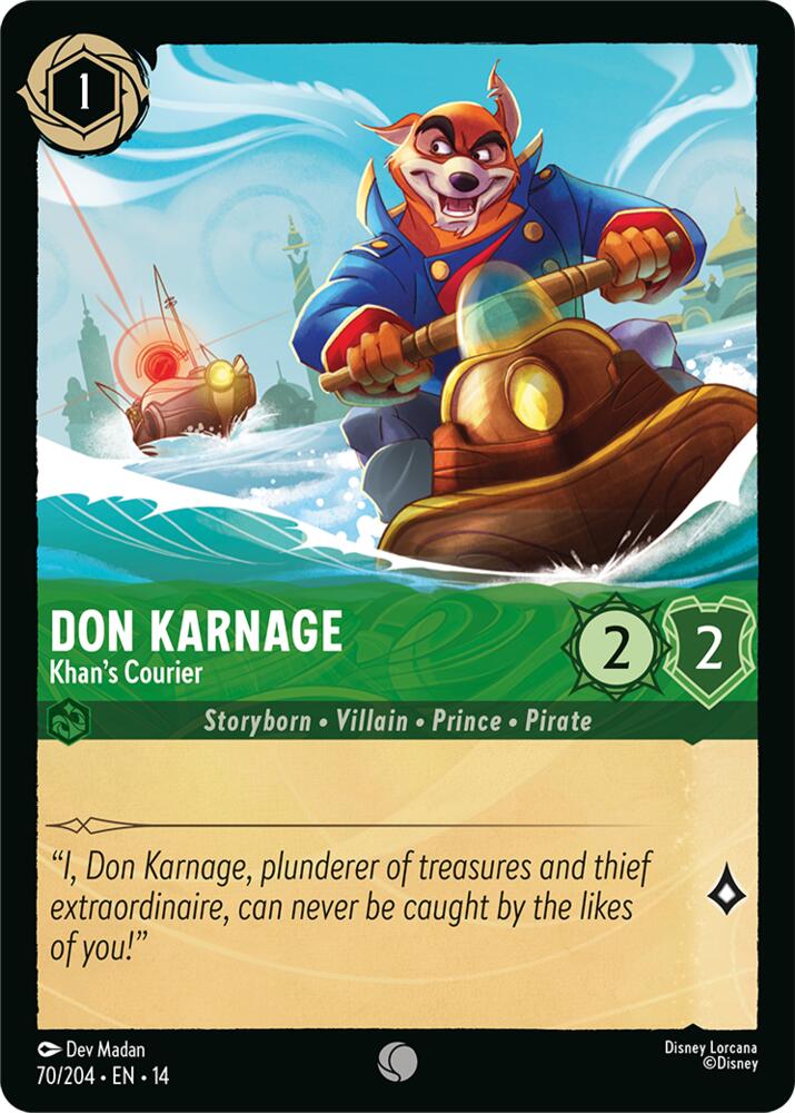 Don Karnage, Khan's Courier 70/204 (Hyperia City) - Cold Foil