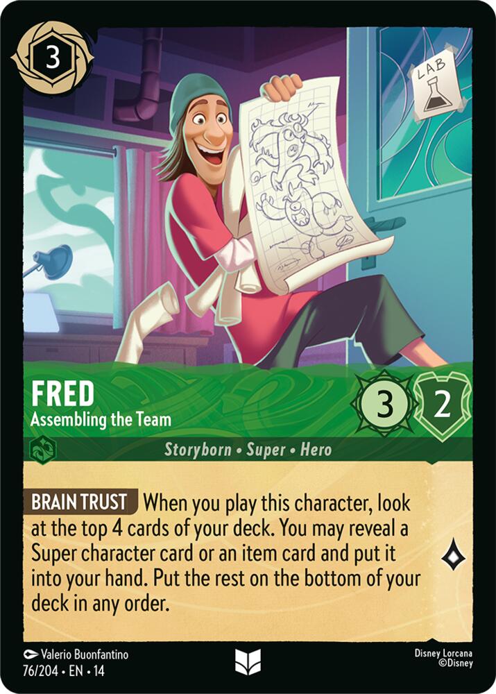 Fred, Assembling the Team 76/204 (Hyperia City)