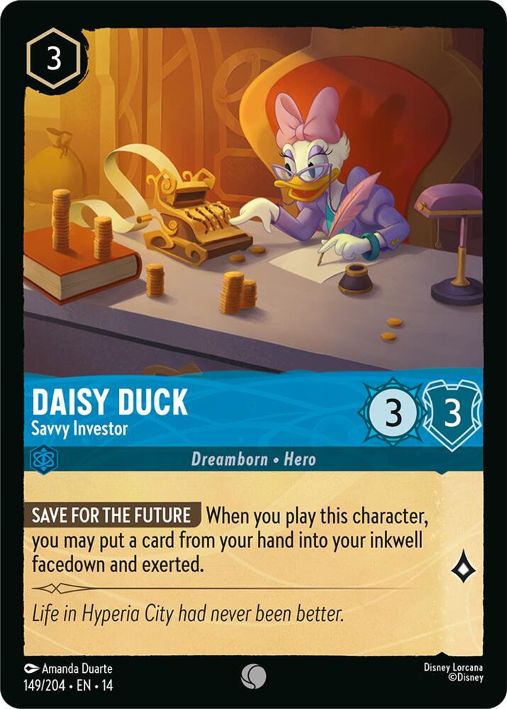 Daisy Duck, Savvy Investor 149/204 (Hyperia City) - Cold Foil